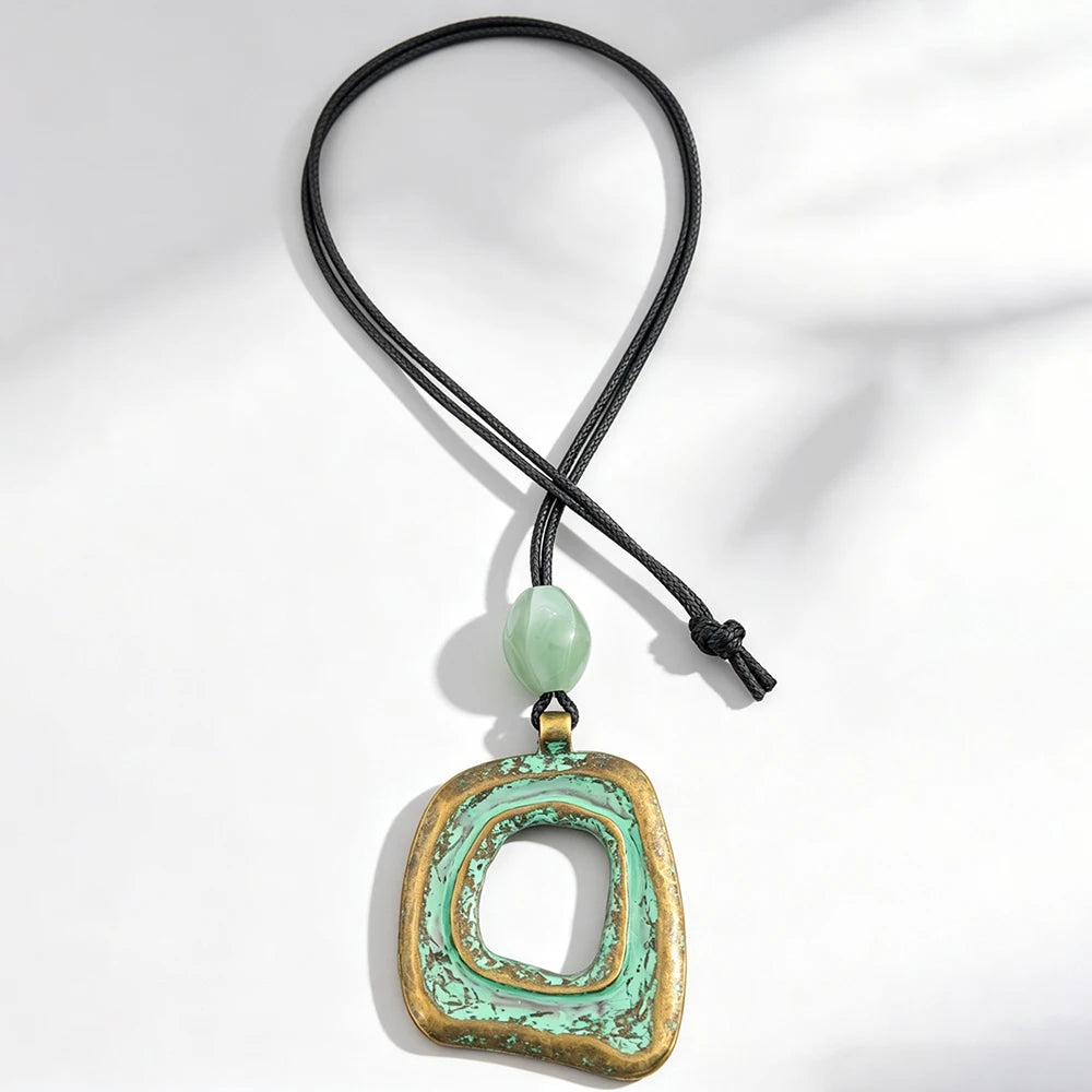 Selection of Suede & Wax Leather Cord Alloy Pendant Necklaces
