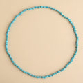 Boho Long Knotted Natural Turquoise Beads Necklace