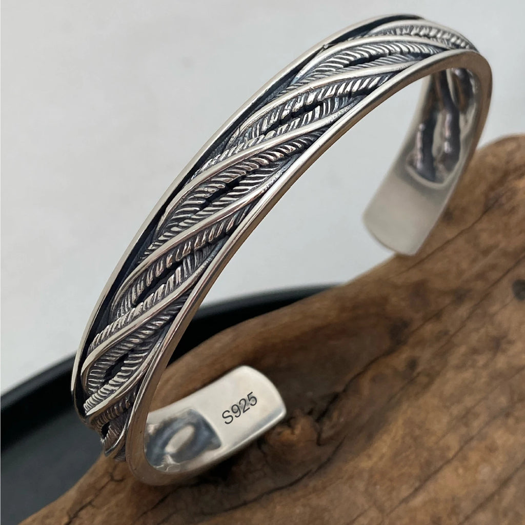 925 Sterling Silver Adjustable Cuff & Link Chain Bracelets Collection