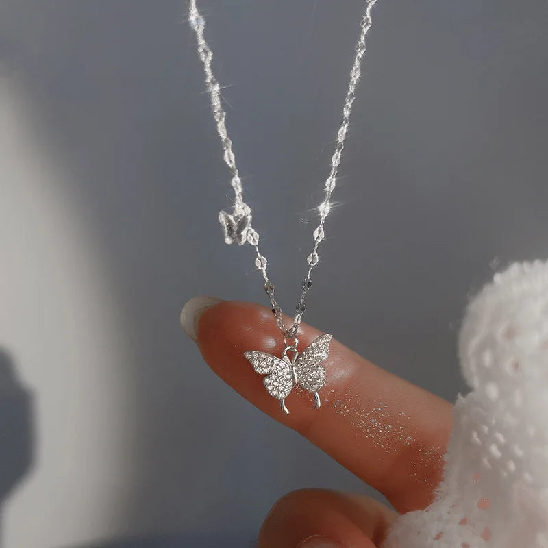 Delicate Zircon Pendant Necklace - Dream Catcher, Butterfly, Dove