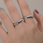 Cat & Dog Ring with Pink CZ Heart & Star - Buy a Set or Choose One, Made of Zink Alloy, Adjustable Size
