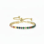 Selection of 925 Sterling Silver Tennis Bracelets with Multi-colored Zircons