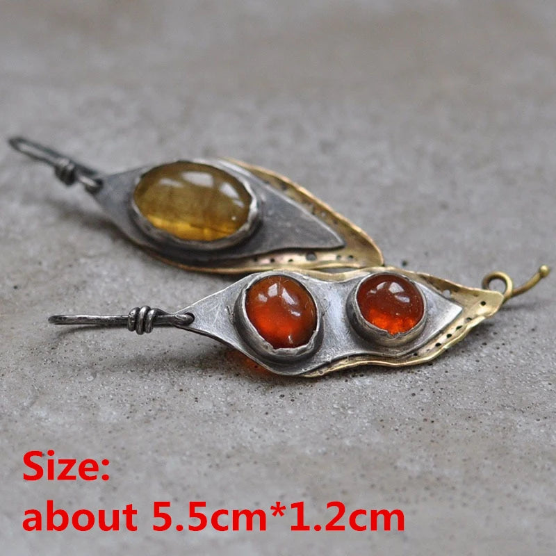 Unique Collection of Handmade Alloy Resin Earrings - Geometric Asymmetric Boho