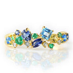 Nature Inspired Cubic Zirconia Brass Ring