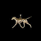 Dalmatian Moving Dog Pendant Gold/Silver Plated Zinc Alloy