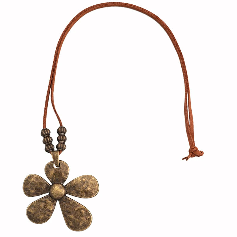 Selection of Suede & Wax Leather Cord Alloy Pendant Necklaces