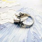 Freshwater Pearl Ring In 925 Sterling Silver with Zircon Stones