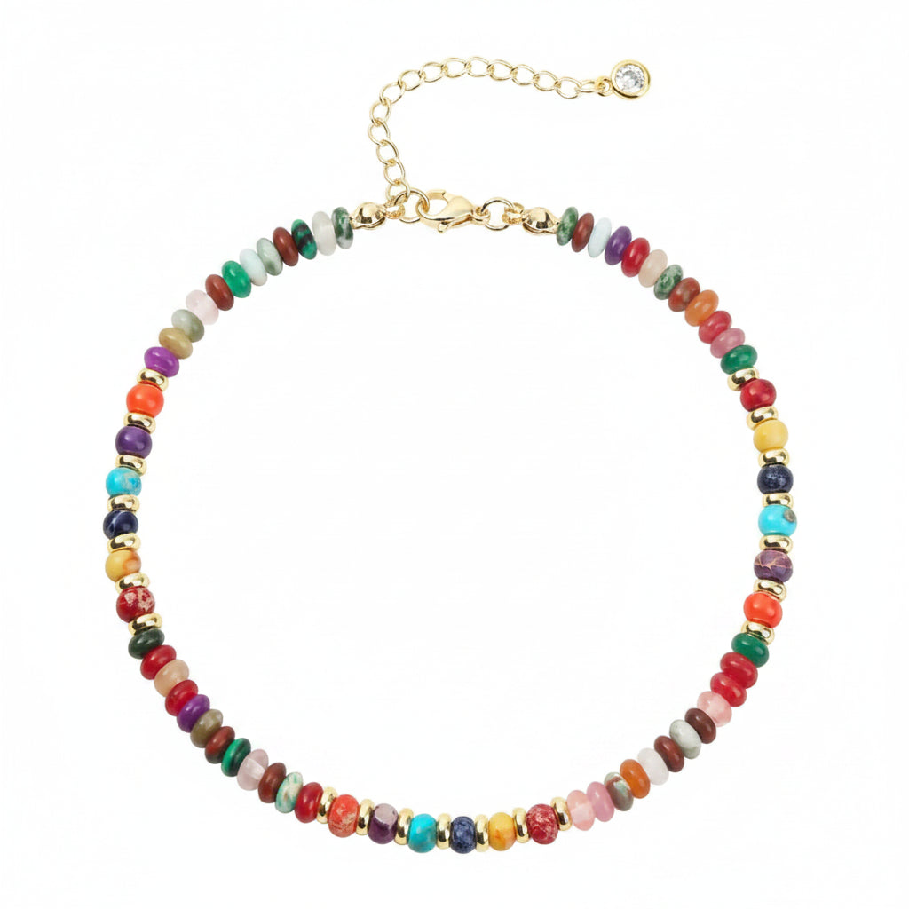 Natural Stone Handmade Beaded Anklet Summer Bracelet