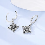 Celtic Knot Hoop Earrings in 925 Sterling Silver