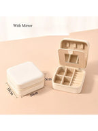 Elegant Leather Travel Jewelry Box – Compact Jewelry Organizer in 12 Colors