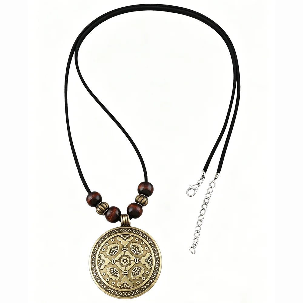 Selection of Suede & Wax Leather Cord Alloy Pendant Necklaces