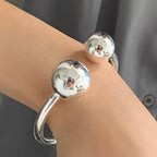 925 Sterling Silver Adjustable Cuff & Link Chain Bracelets Collection