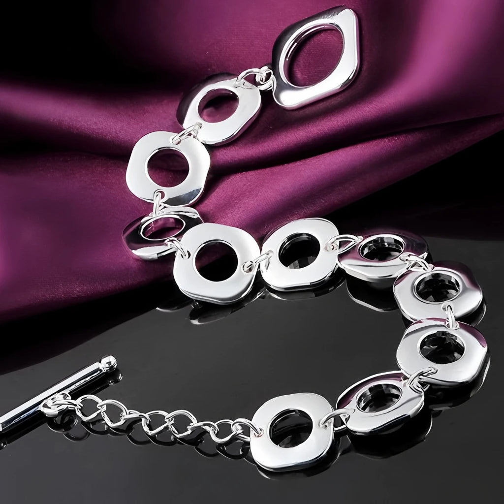 925 Sterling Silver Adjustable Cuff & Link Chain Bracelets Collection