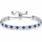 Selection of 925 Sterling Silver Tennis Bracelets with Multi-colored Zircons