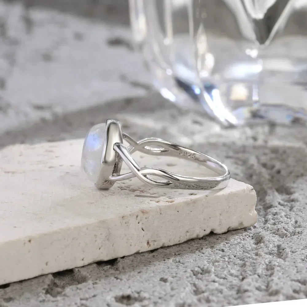 925 Sterling Silver Ring Natural Gemstone Ring