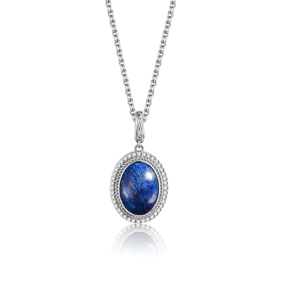 925 Sterling Silver Natural Moonstone Pendant & Earrings Set - Choose Your Stone