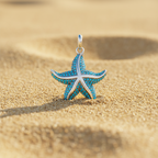 Blue Ocean Star Pendant in 925 Sterling Silver with Zircon Stones