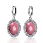 925 Sterling Silver Natural Moonstone Pendant & Earrings Set - Choose Your Stone