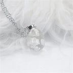 Transparent Resin Ball with Clouds Pendant Necklace in Zinc Alloy - More Styles: Half Moon, Bird
