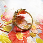 Gold-plated Daisy Cocktail Ring in Sterling Silver with Zircons