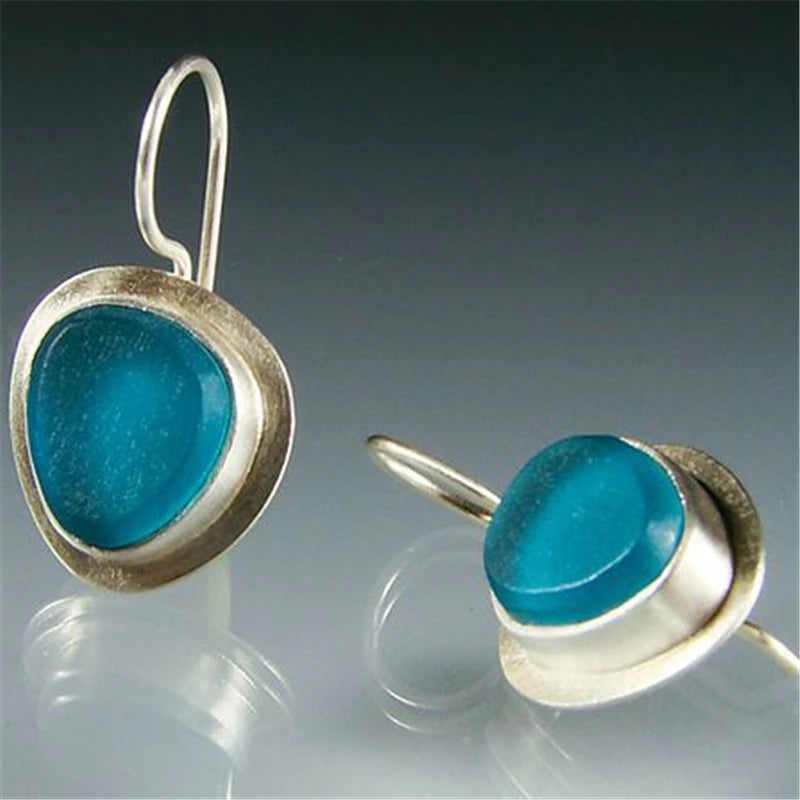 Unique Collection of Handmade Alloy Resin Earrings - Geometric Asymmetric Boho
