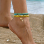 Bohemia Multilayer Rice Bead Starfish Summer Anklet - Choose Yours