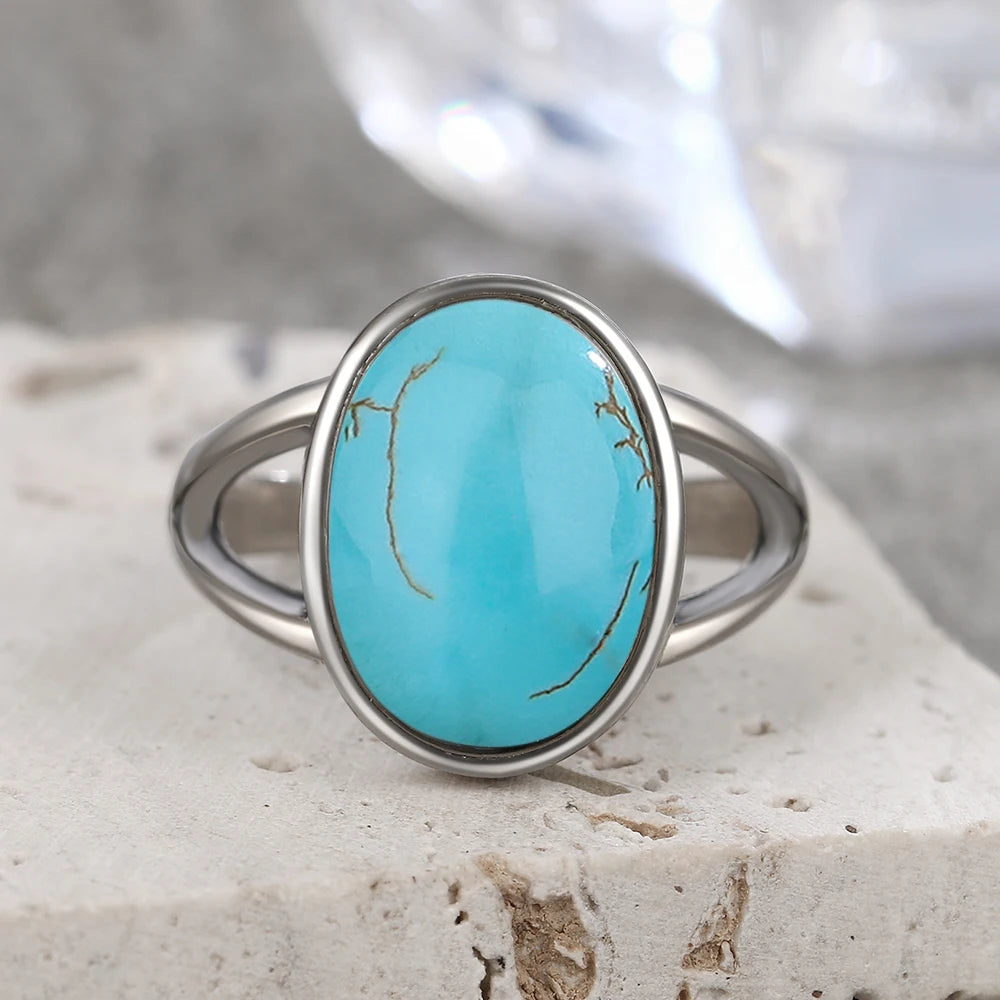 925 Sterling Silver Ring Natural Gemstone Ring