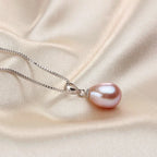 925 Sterling Silver Necklace Genuine Freshwater Pearl Pendant