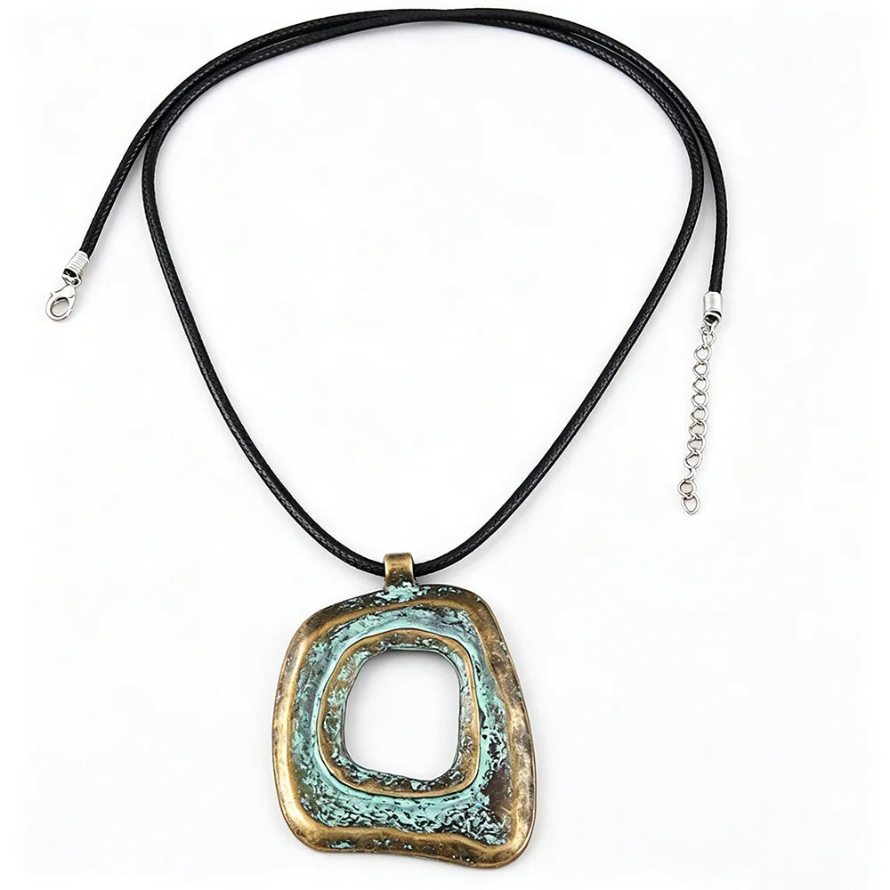 Selection of Suede & Wax Leather Cord Alloy Pendant Necklaces