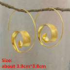 Unique Collection of Handmade Alloy Resin Earrings - Geometric Asymmetric Boho