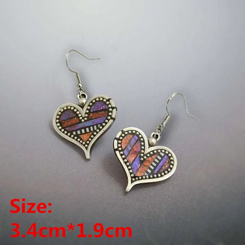 Unique Collection of Handmade Alloy Resin Earrings - Geometric Asymmetric Boho