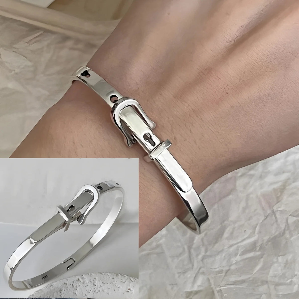 925 Sterling Silver Adjustable Cuff & Link Chain Bracelets Collection