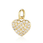 5-Piece Cubic Zirconia Copper Charms for Jewelry Making