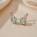 14K Gold Plated Copper Zircon Earrings