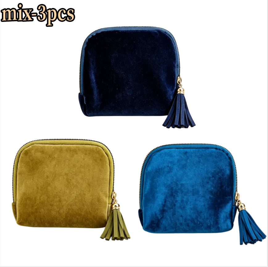 6-Layer Velvet Organizer Pouch – Elegant Travel Storage in 3 Colors
