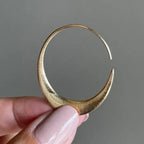 18K Gold Plated Crescent-Shaped Hoop Earrings