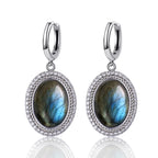 925 Sterling Silver Natural Moonstone Pendant & Earrings Set - Choose Your Stone