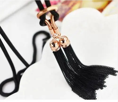 Bold Long Statement Necklace with Oversized Crystal Pendant - Choose Yours