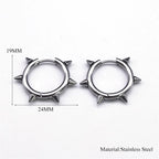 Punk Spike Rivet Goth Hoop Stainless Steel Earrings Collection