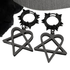 Punk Spike Rivet Goth Hoop Stainless Steel Earrings Collection