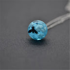 Transparent Resin Ball with Clouds Pendant Necklace in Zinc Alloy - More Styles: Half Moon, Bird