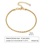 Gold-Plated Stainless-Steel Lucky Blue Evil Eye Anklet - Various Styles!!