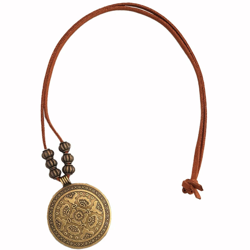Selection of Suede & Wax Leather Cord Alloy Pendant Necklaces