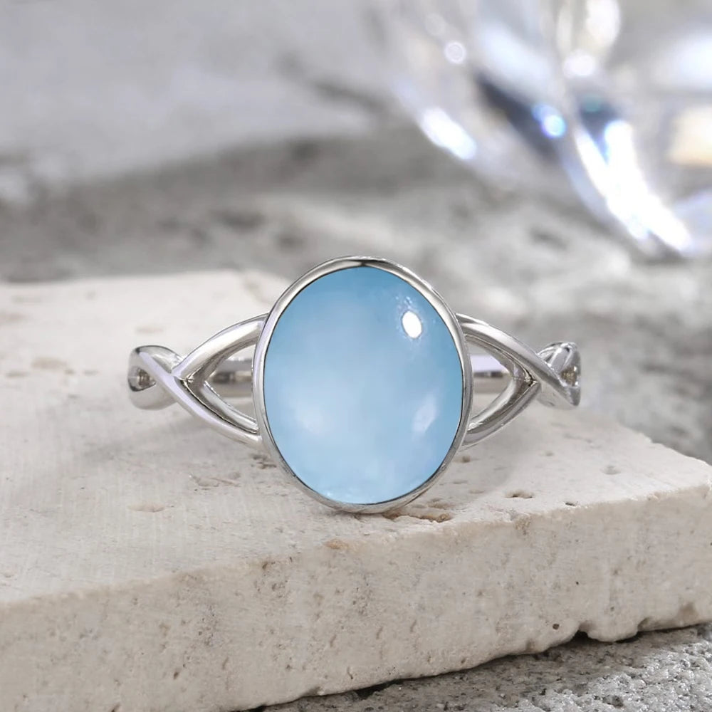 925 Sterling Silver Ring Natural Gemstone Ring
