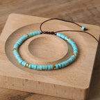 Adjustable Rope Bracelet with Natural Stone Beads - Large Selection