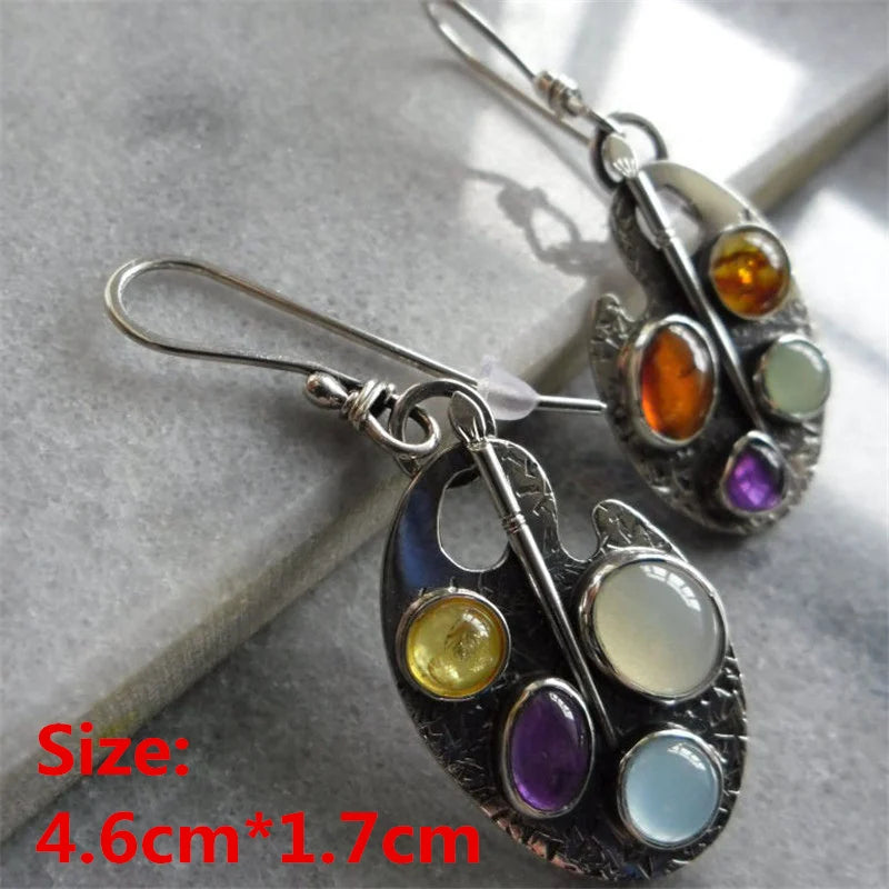 Unique Collection of Handmade Alloy Resin Earrings - Geometric Asymmetric Boho
