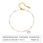 Gold-Plated Stainless-Steel Lucky Blue Evil Eye Anklet - Various Styles!!