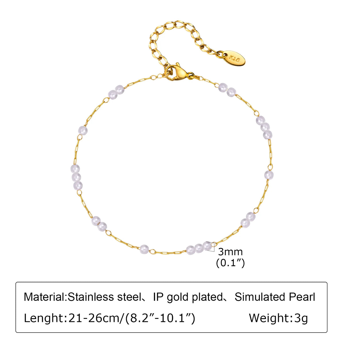 Gold-Plated Stainless-Steel Lucky Blue Evil Eye Anklet - Various Styles!!