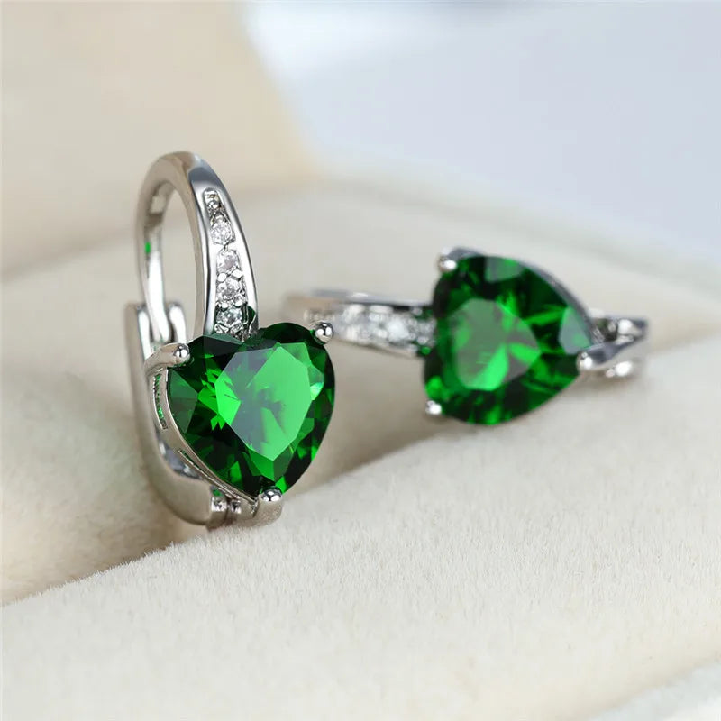 Cubic Zirconia Hoop Alloy Earrings - 11 Colors!