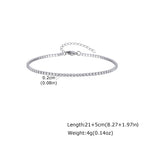 18K Gold Plated Stainless Steel Cubic Zirconia Tennis Anklet